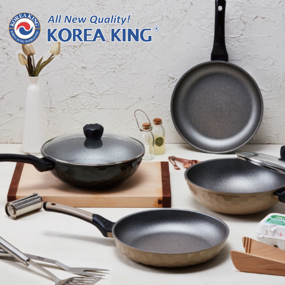 韓國 Korea King | Granite 蜂巢晶礦花崗岩不沾炒鍋 28cm◉70B006